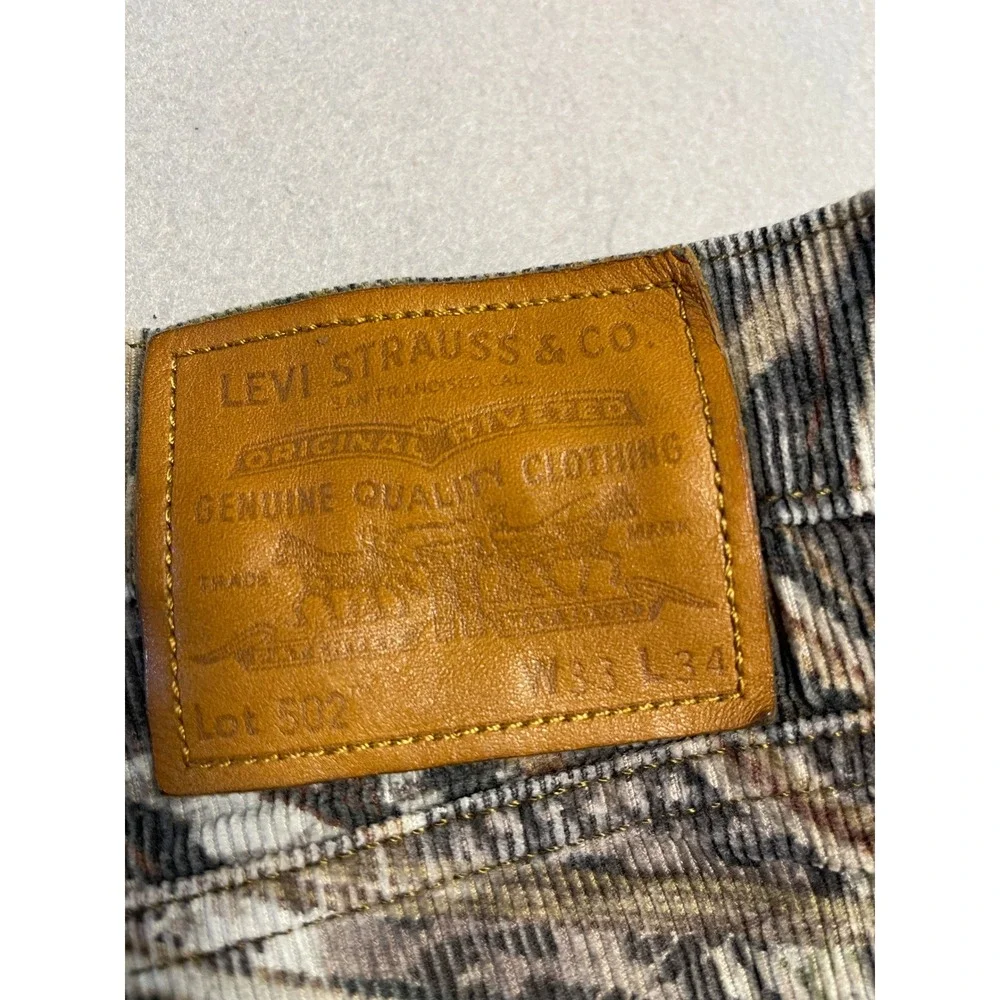 Levis corduroy inseam rear