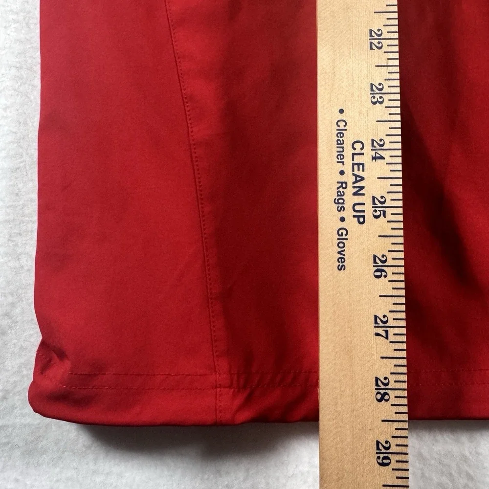 Adidas 1/4 Zip Windbreaker Shirt Mens Small Red‎ Short Sleeve Ventilated Sport