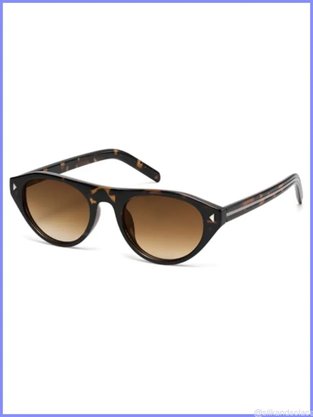 Retro Oval Cat Eye Sunglasses Women UV400 Protection Lightweight