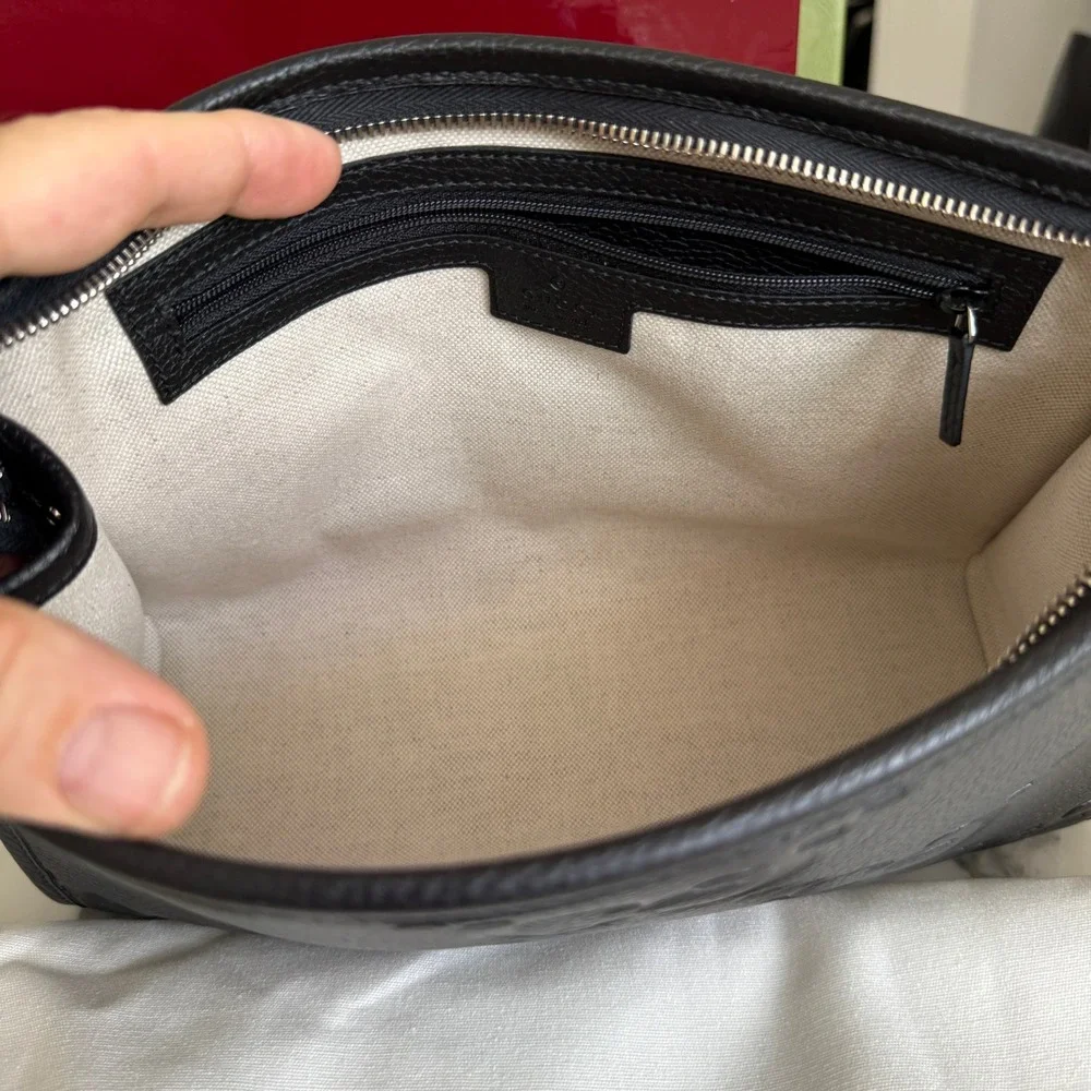 Gucci grained leather