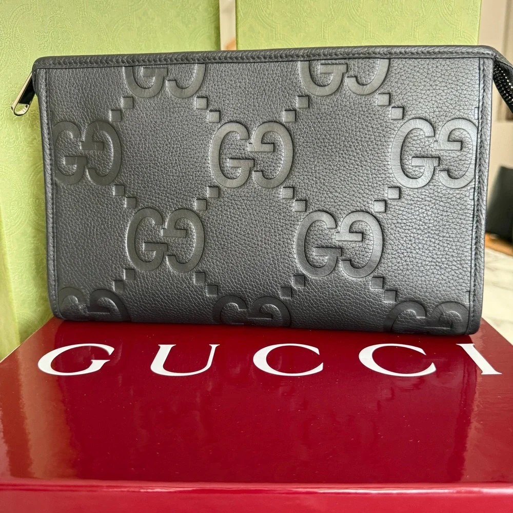 Gucci grained leather