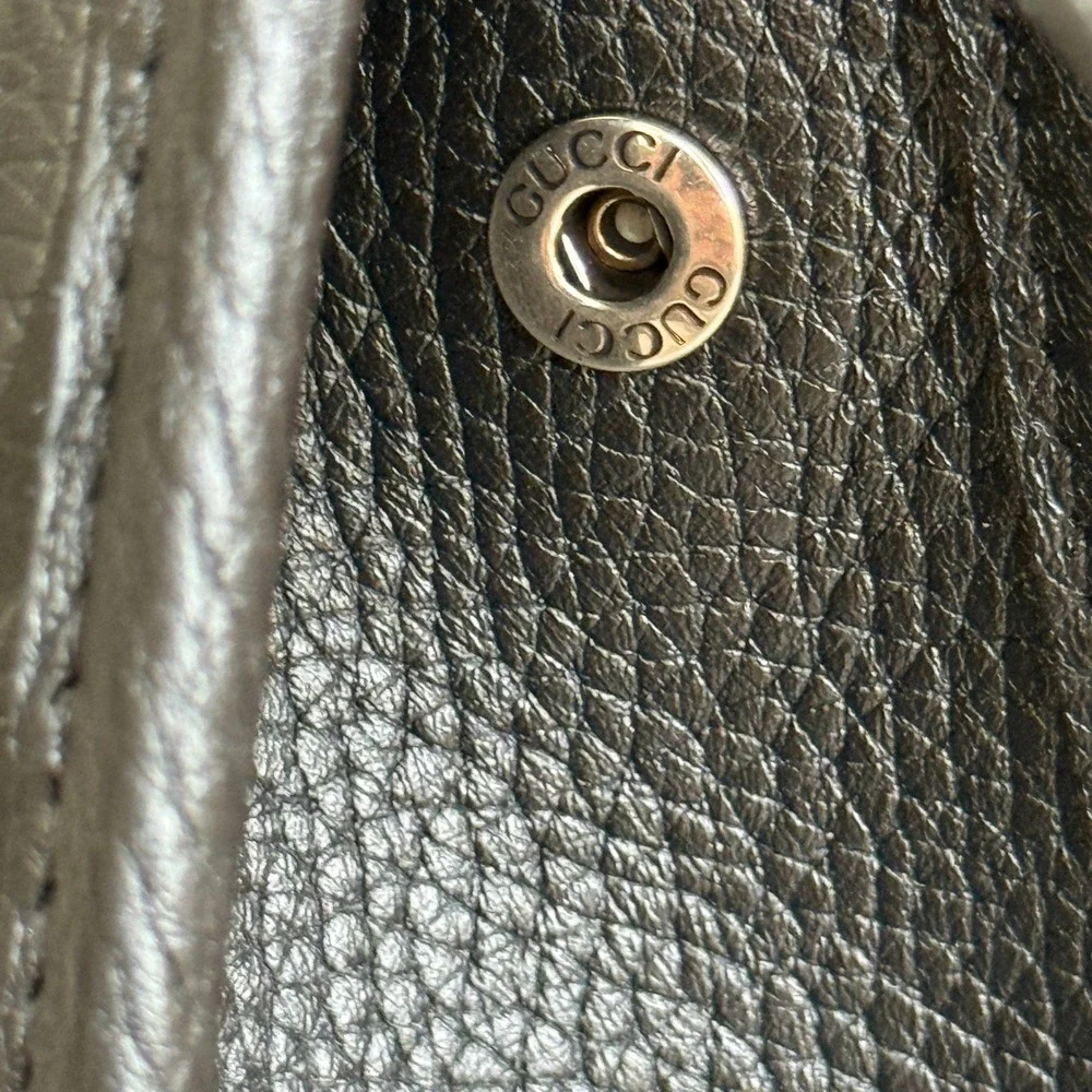 Gucci grained leather