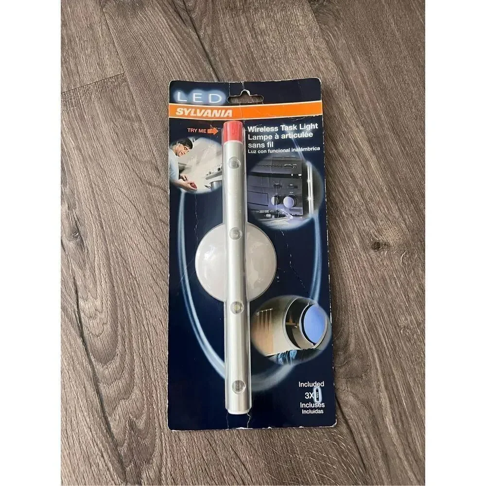 SYLVANIA Gray/Silver LED 7-in Battery Under Cabinet Light
