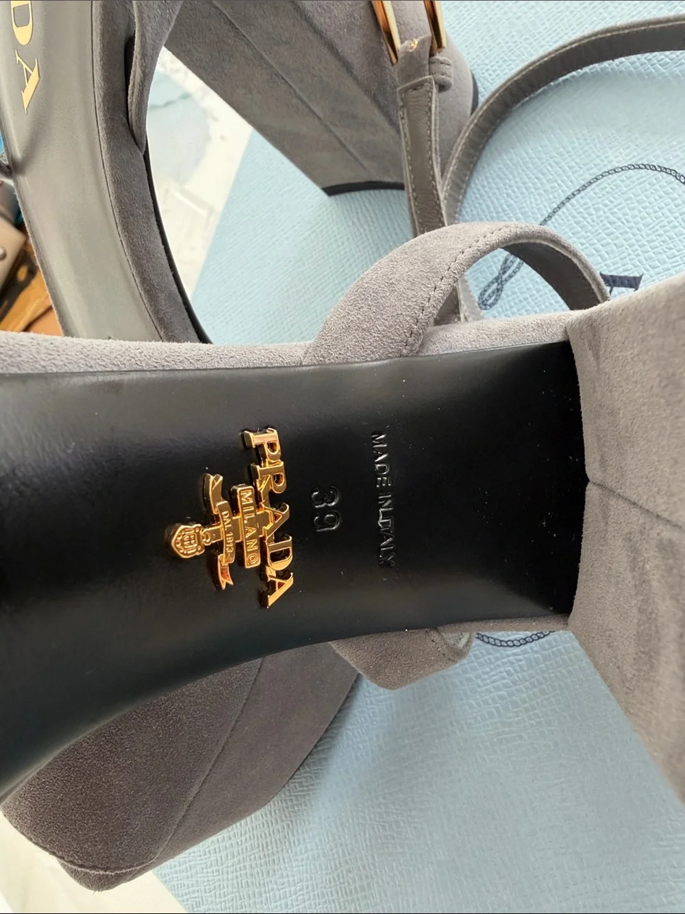 Prada suede platform