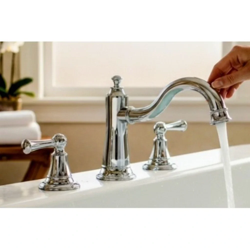 PROFLO PF4870CP Bartlett Deck Mounted Roman Tub 3 Piece Chrome Faucet &‎ Handles