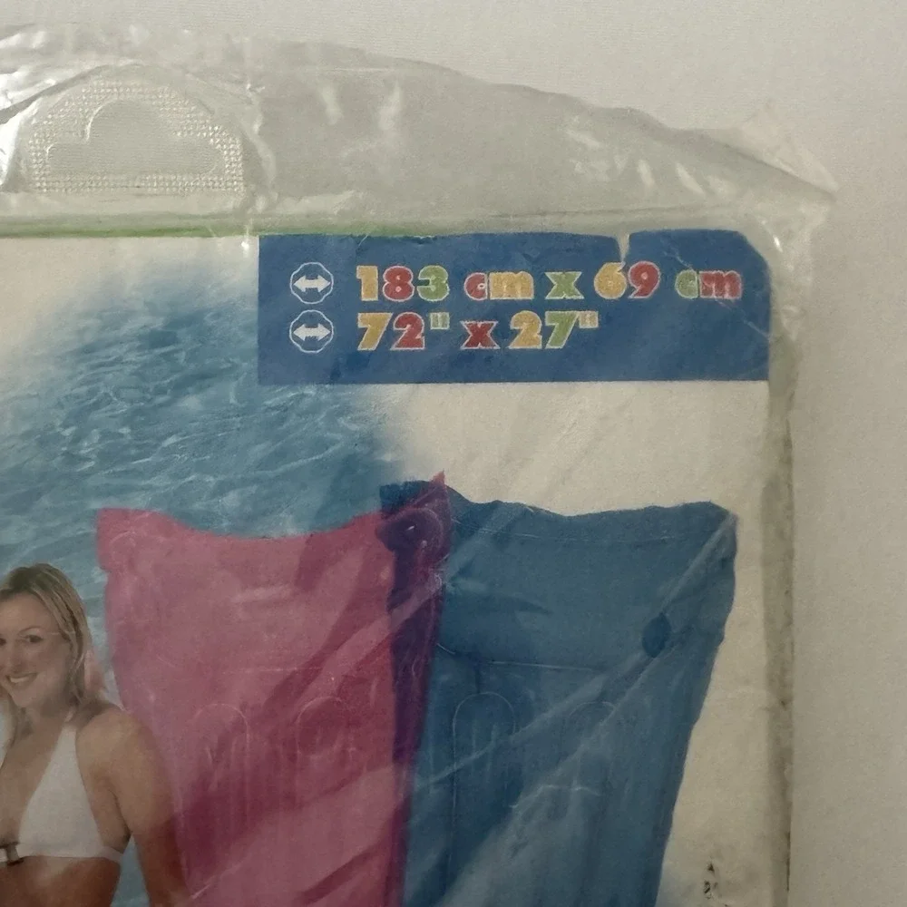 Vintage Intex Wet‎ Set Inflatable Pool Float Air Mattress 72x27 Y2K 2000s Green