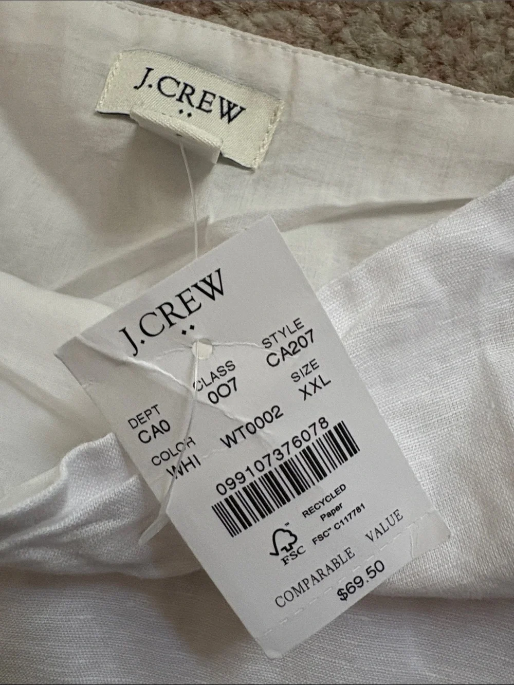J. Crew crisp white