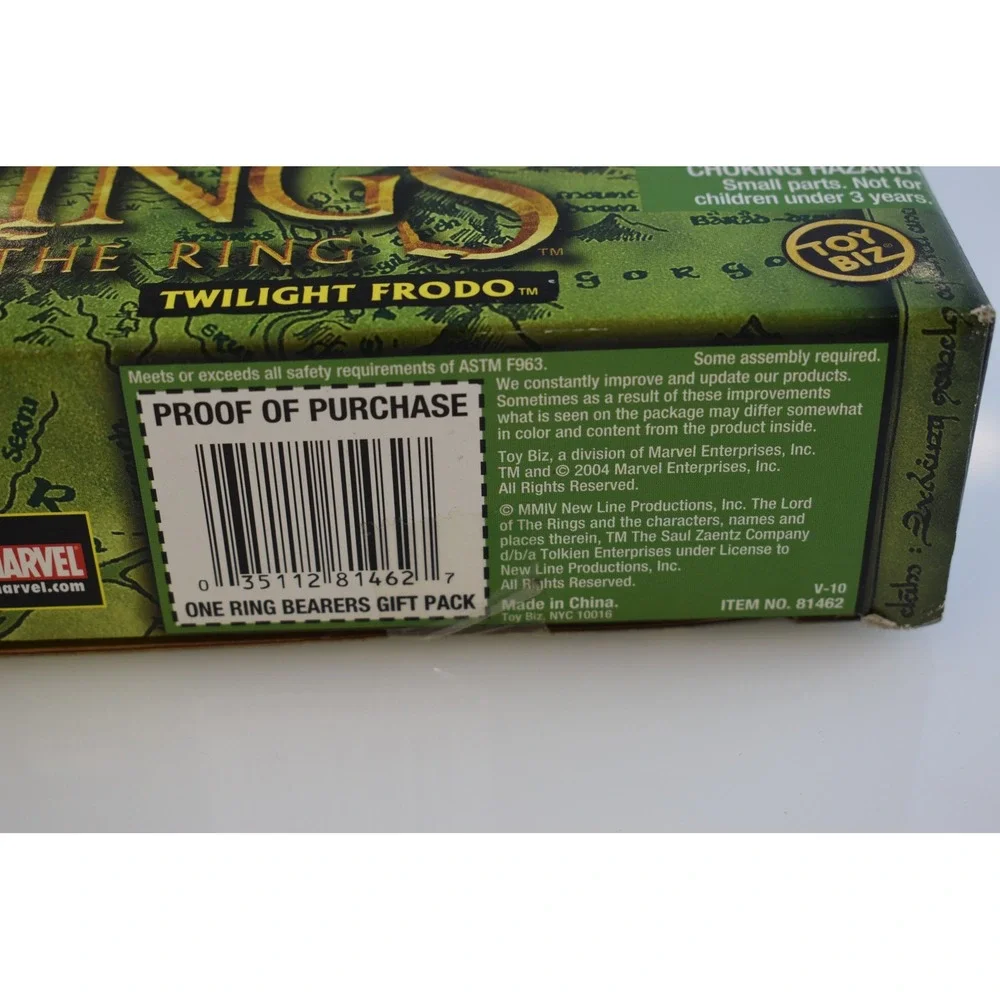 Toy Biz Lord of the Rings Bears of the One Ring Frodo, Bilbo, Gollum Translucent