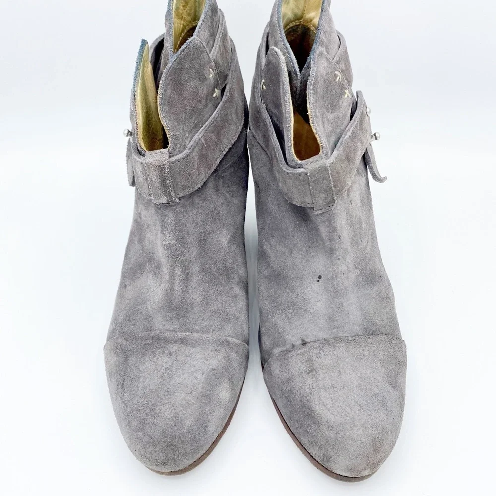 RAG & BONE Grey Suede Harrow Bootie