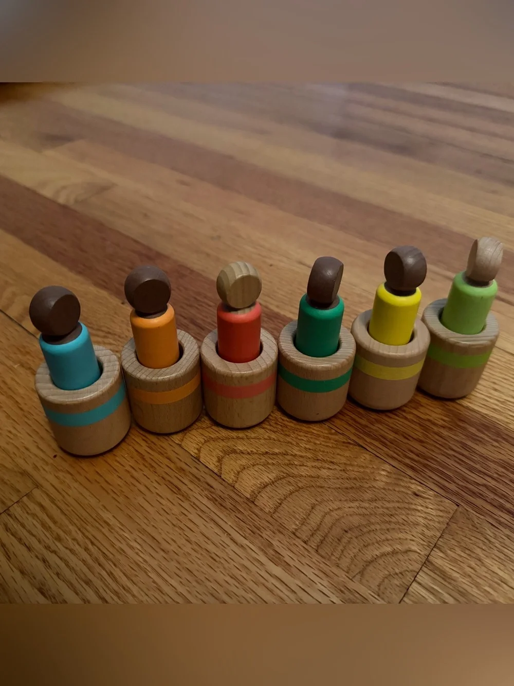 Lovevery Wooden Color Pop Peg Set - Multicolor Montessori Toy