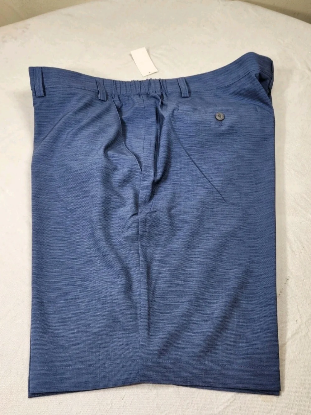 Roundtree Yorke Mens Size 42 Performance Flat Front Shorts Classic Fit Blue 05