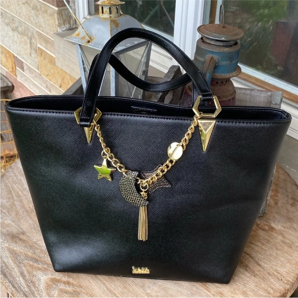 Kate Landry Celestial Charm Black Shoulder Bag‎
