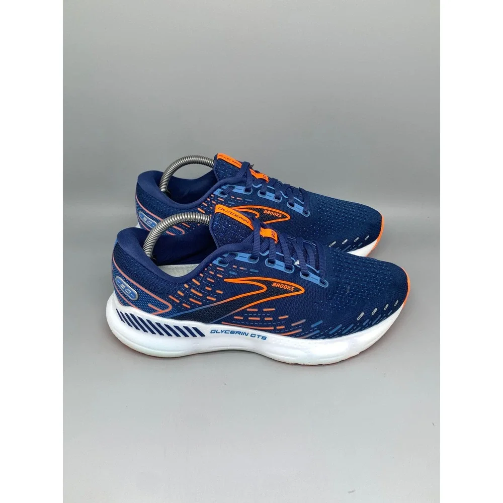 Brooks‎ Glycerin GTS 20 Blue Orange Running Shoes 1103832E444 Men's Sz 9 Wide