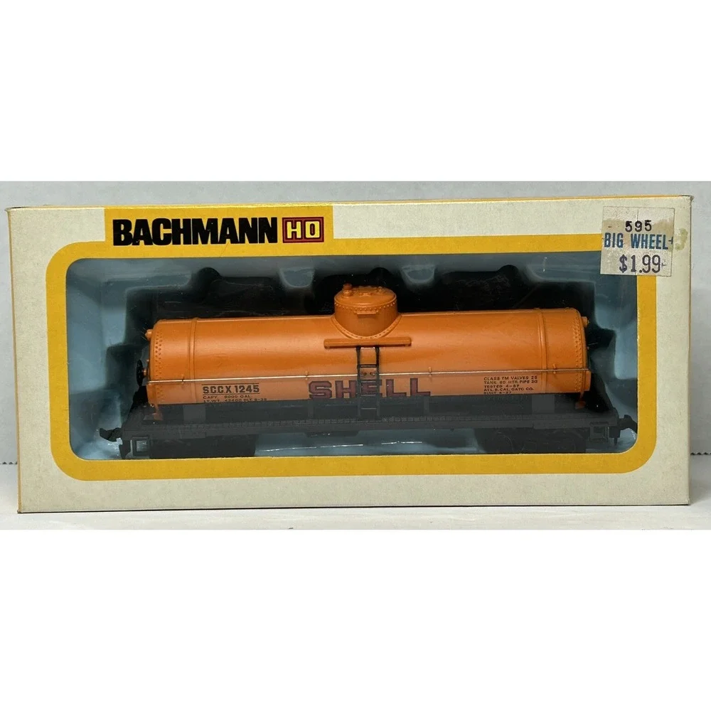 Bachman HO Scale Shell Oil 3 Dome Tank‎ Car SCCX 1245 EUC Model RR