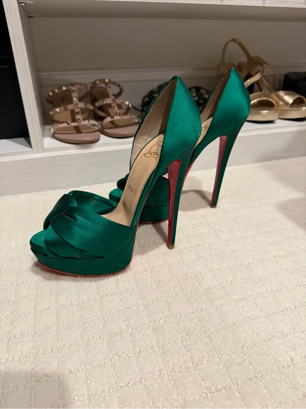 Christian Louboutin luxurious emerald