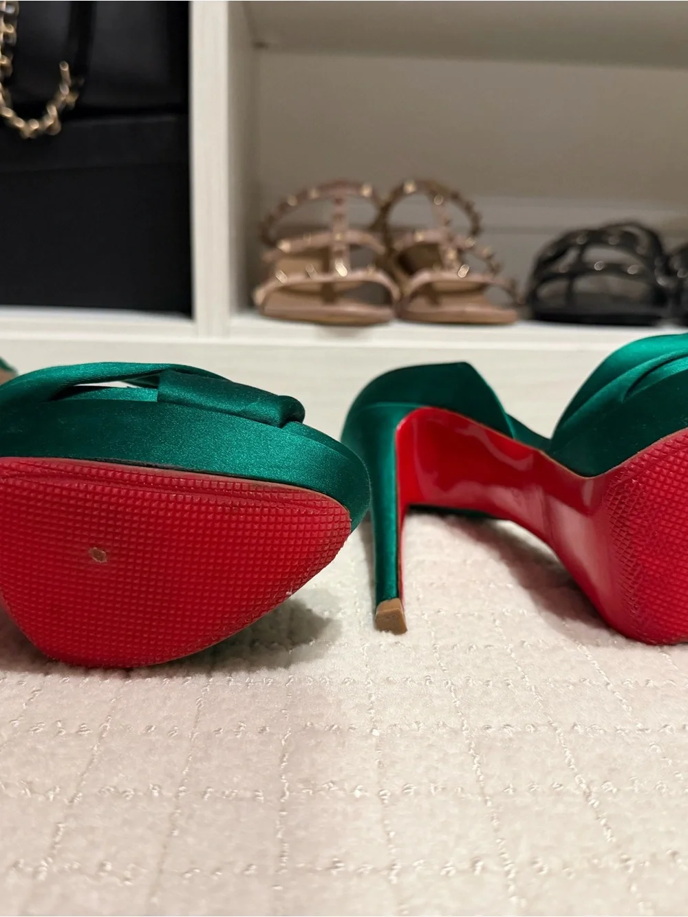 Christian Louboutin luxurious emerald