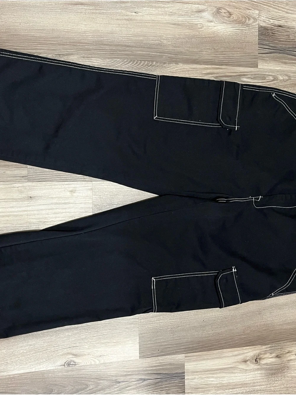 True Religion Men's Black Straight Jeans with Contrast White Stitching