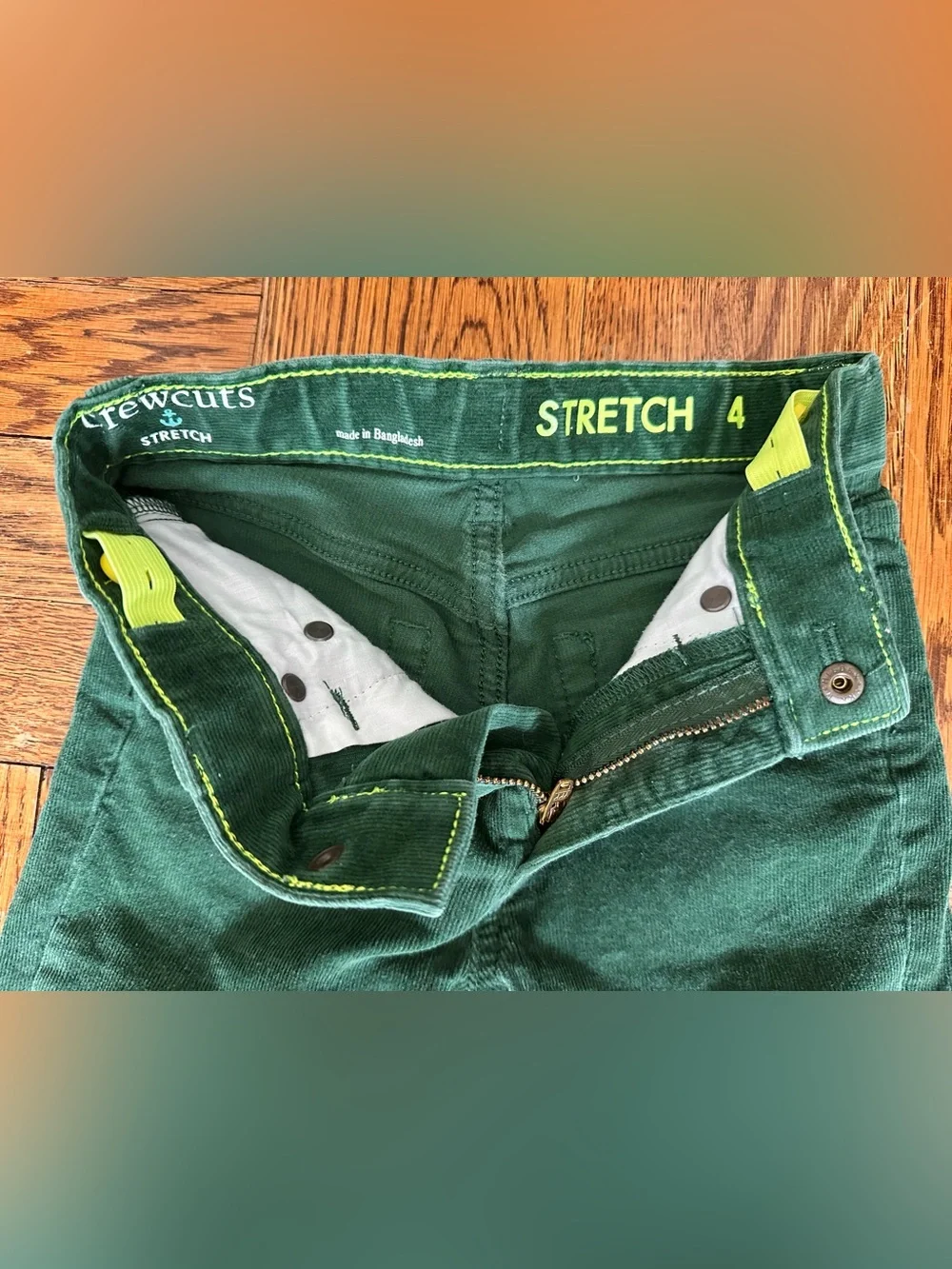 Crewcuts Boys Emerald Green Corduroy Pants 4T