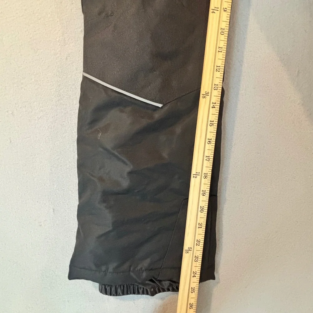 Swiss Tech Kids Large 10/12 Black Insulated Snow Bibs Overalls Winter Ski Pants