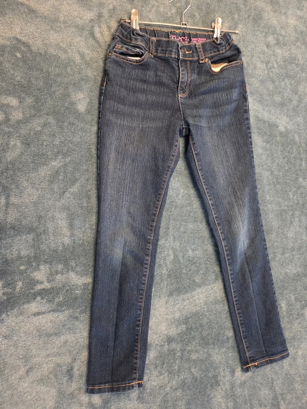 Dark Wash Girl's Skinny Jeans - Unbranded