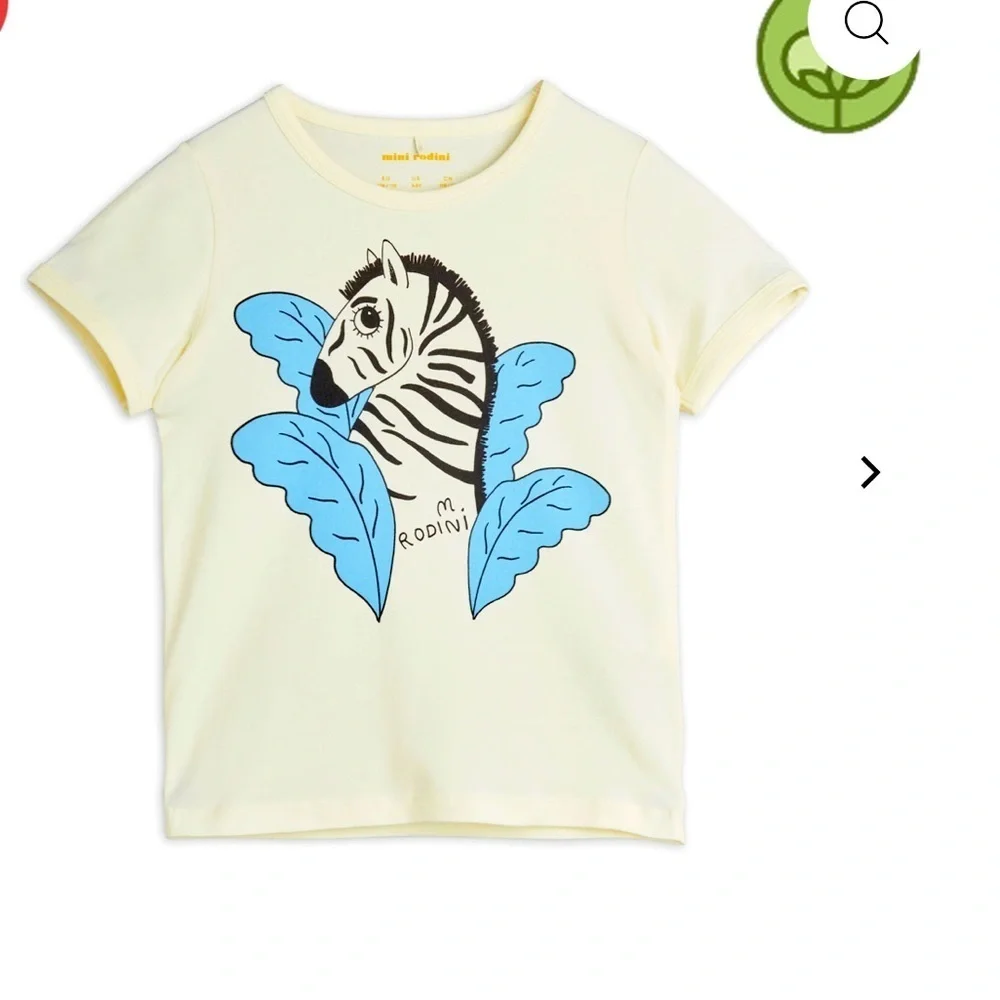 Mini Rodini Zebra Short Sleeve T Shirt