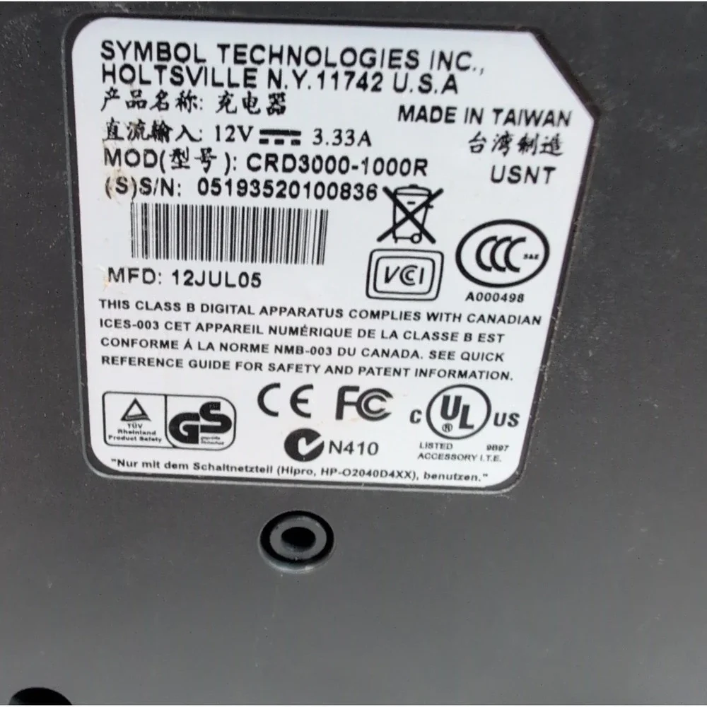 CRD3000-1000R Charging Cradle for Symbol Motorola MC3190 MC32N0‎ Barcode Scanner