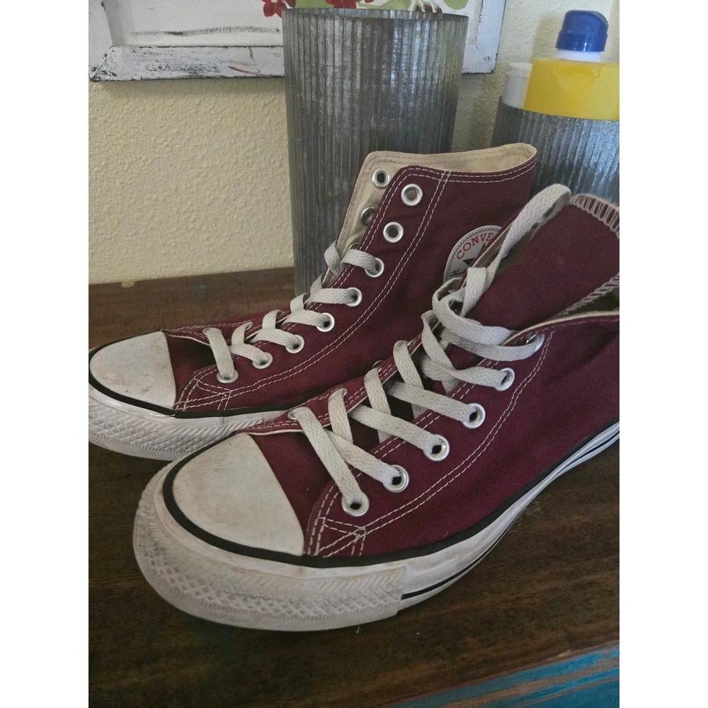 Converse Chuck Taylor All Star High Top Maroon Burgundy Mens 8 Womens 10 139784F