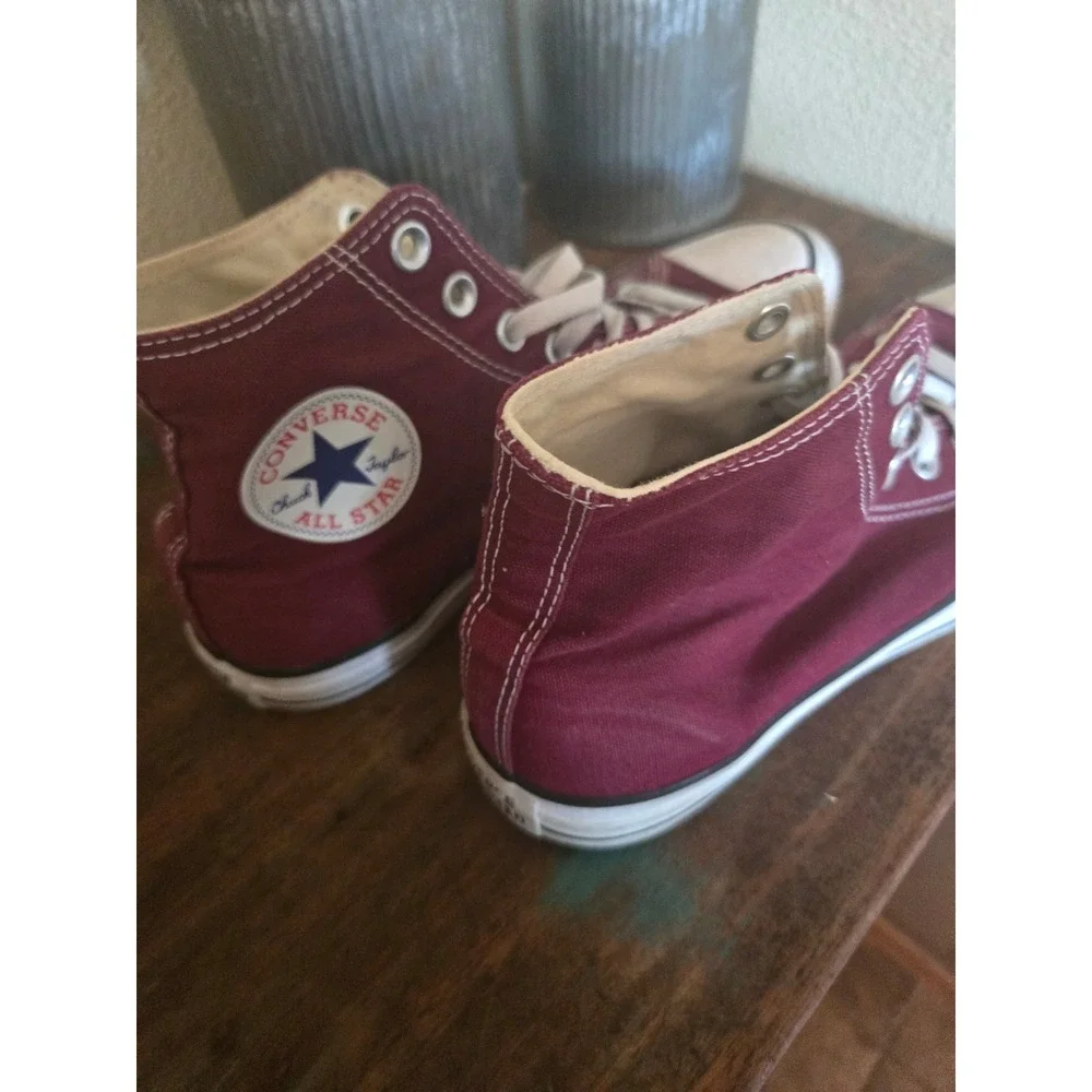 Converse Chuck Taylor All Star High Top Maroon Burgundy Mens 8 Womens 10 139784F
