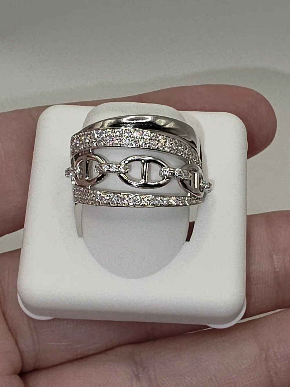 Mariner Link Moissanite S925 Size 8