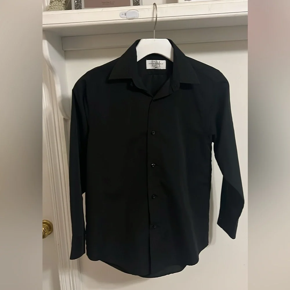 Devin Michaels Black Kids Dress Shirt