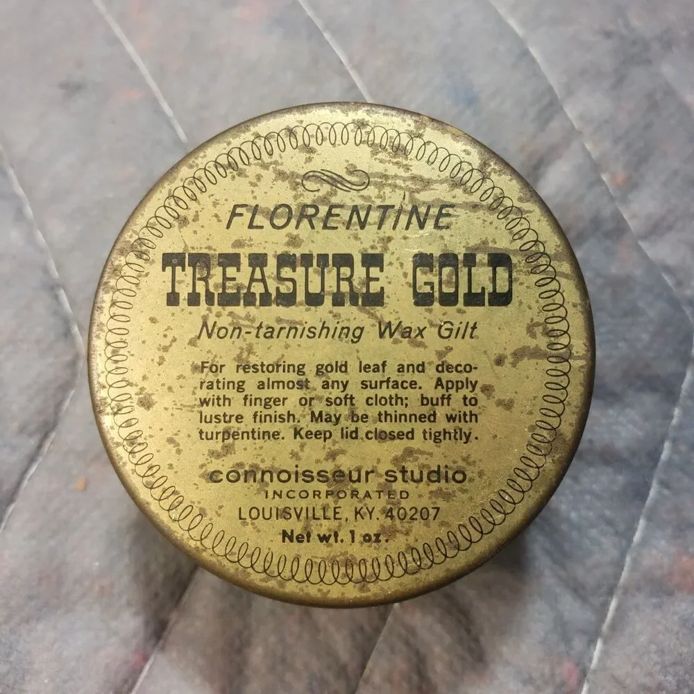 Vintage Florentine Treasure Gold Wax Gilt Restorer Connoisseur Studio Dried
