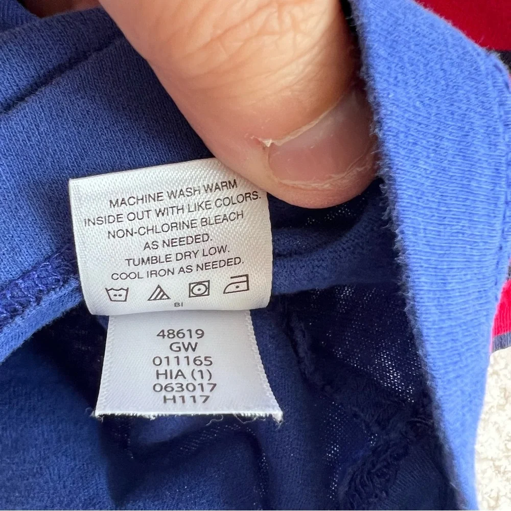 Hanna Andersson Toddler Henley Stripes Blue‎ Red Shirt Size 3T