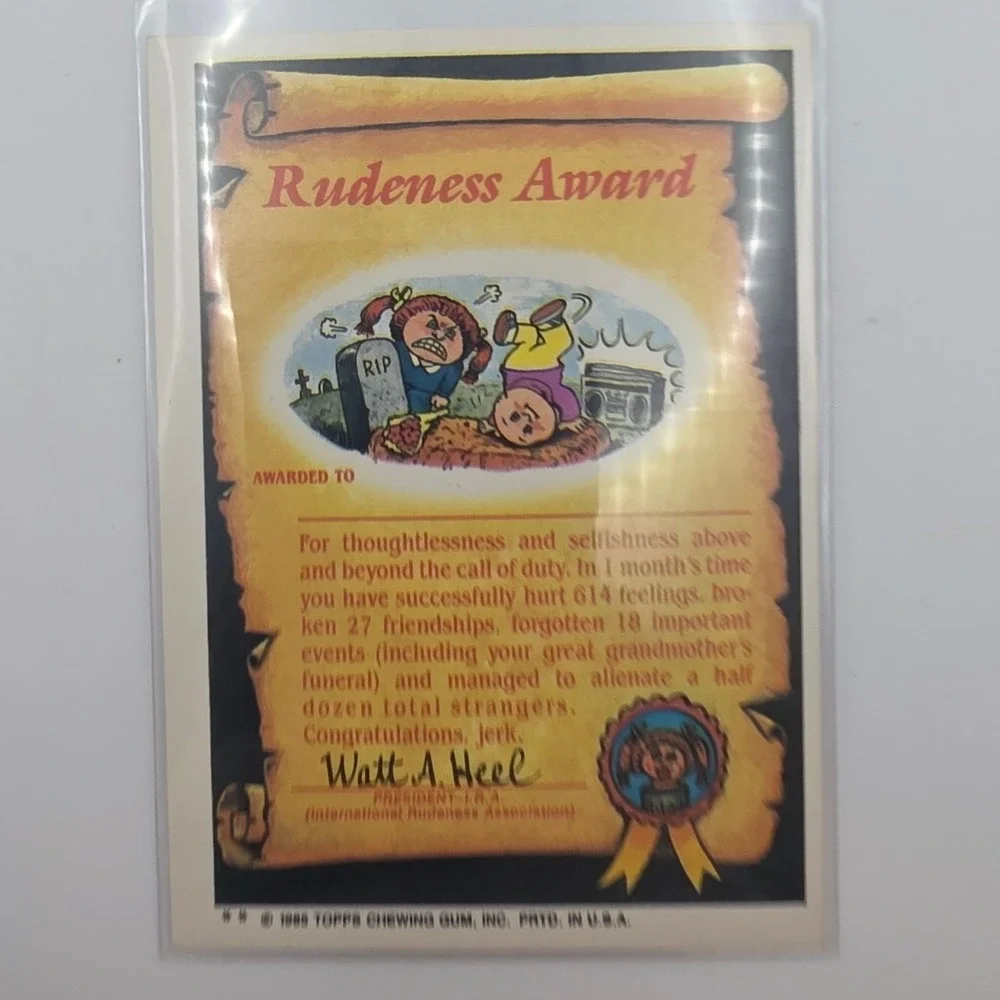 Topps this card
