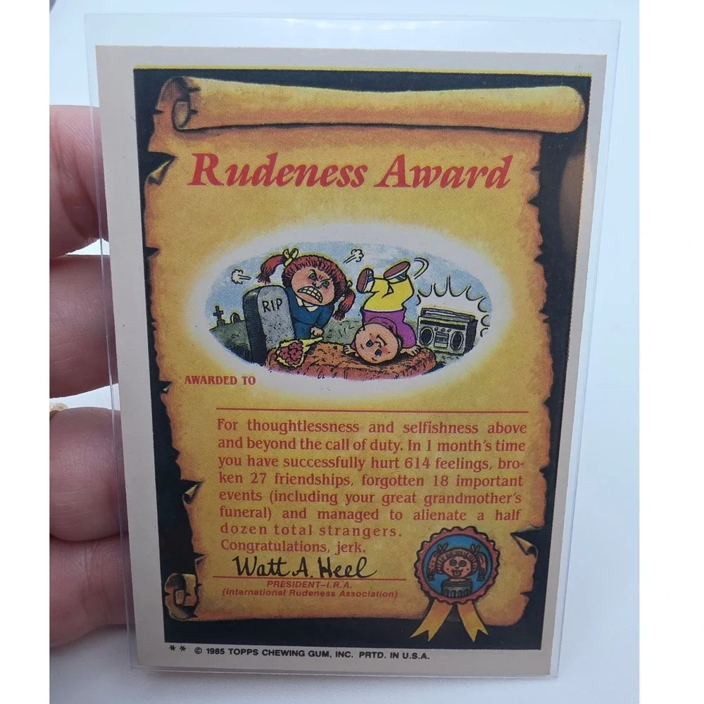 Topps this card