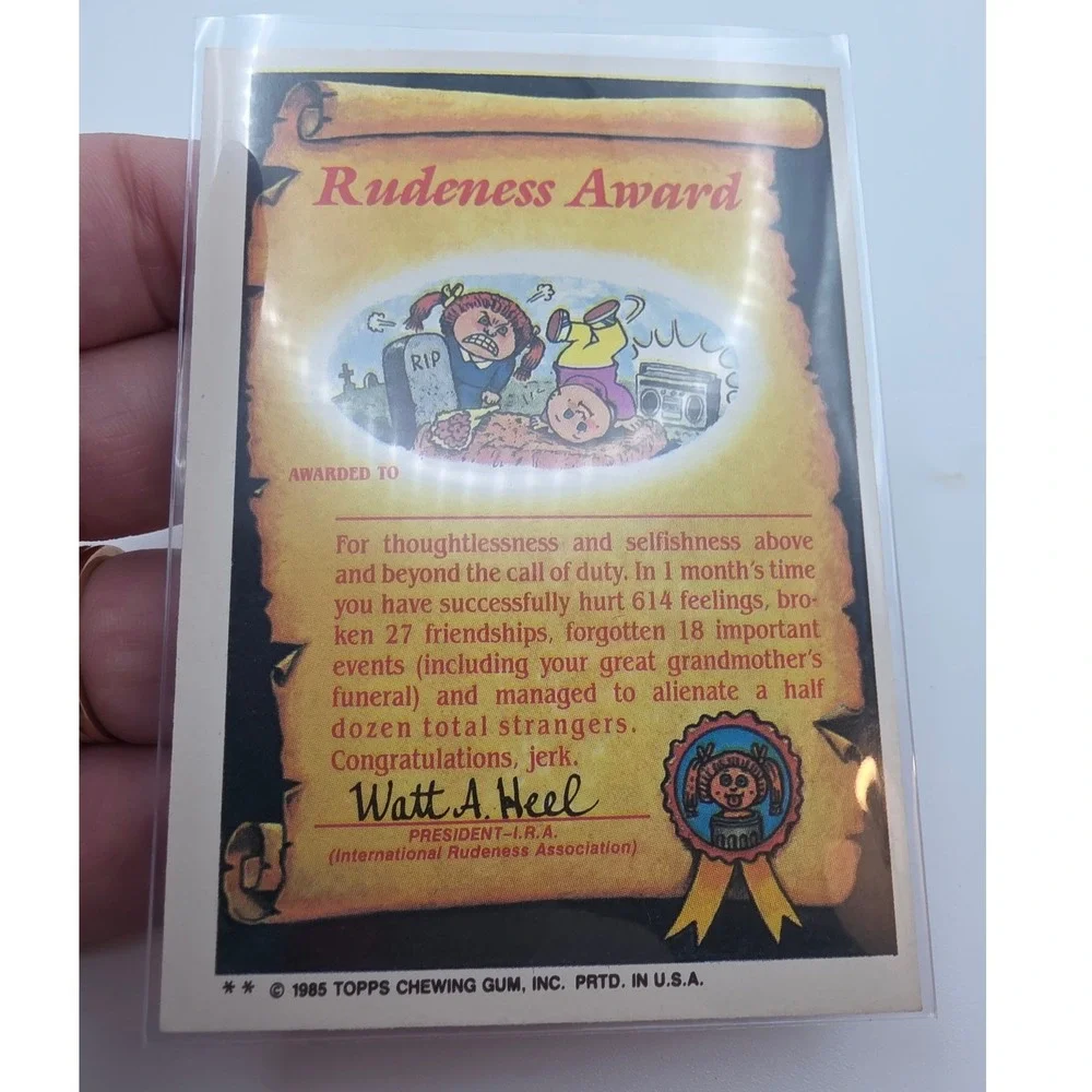 Topps this card