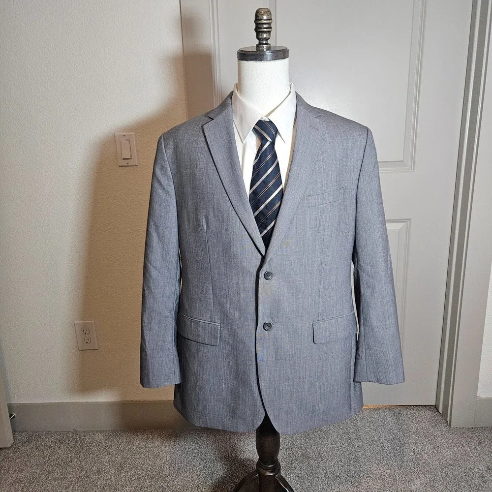 Banana Republic Sport Coat Blazer Suit Men 44R Tailored Fit Wool Plaid -Pls Read