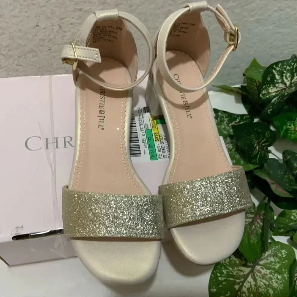Christie & Jill Little & Big Girls Mallory Block Heel Pumps