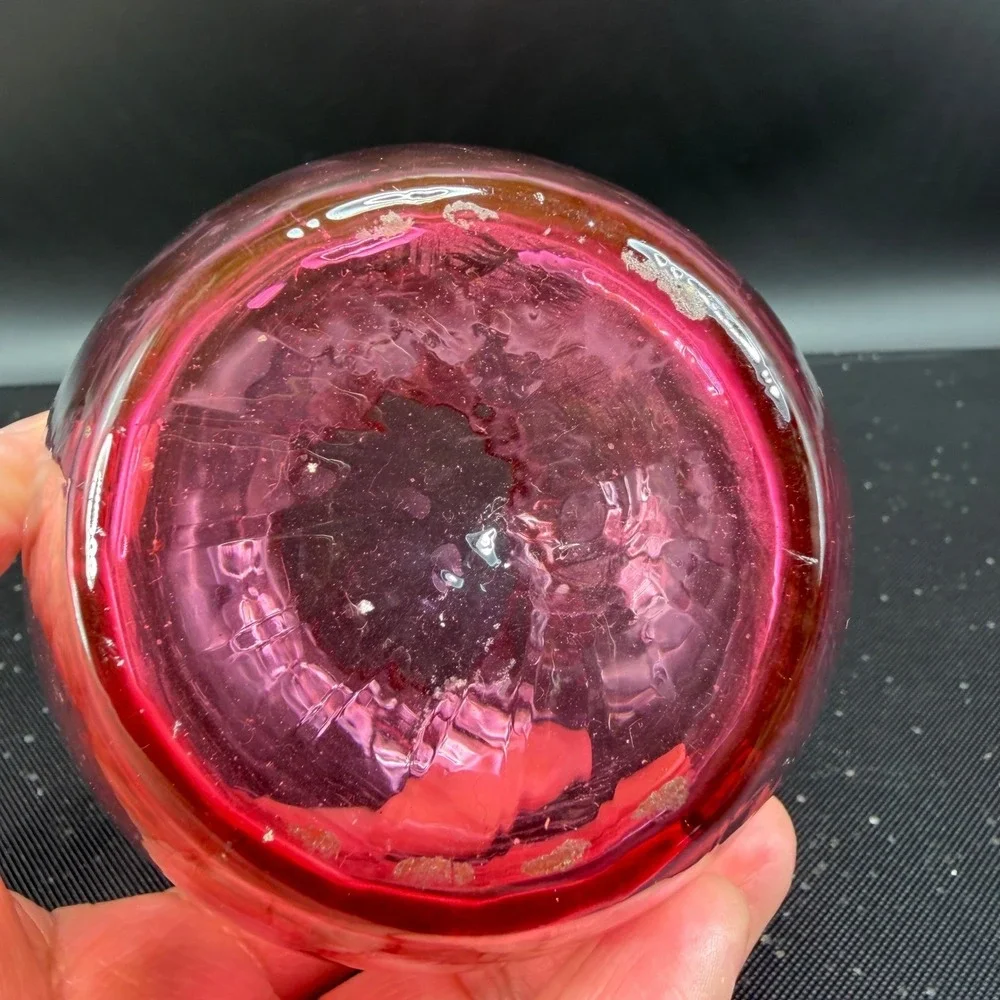 Pilgrim Glass Cranberry hand blown