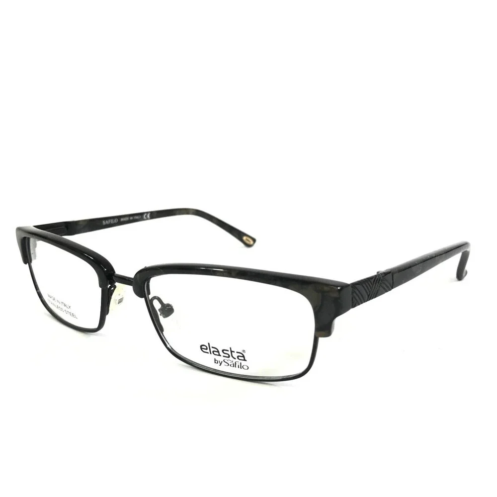 Elasta by Safilo Eyeglasses Frames 5799 OFN5 Black Gray Marble 51-17-130