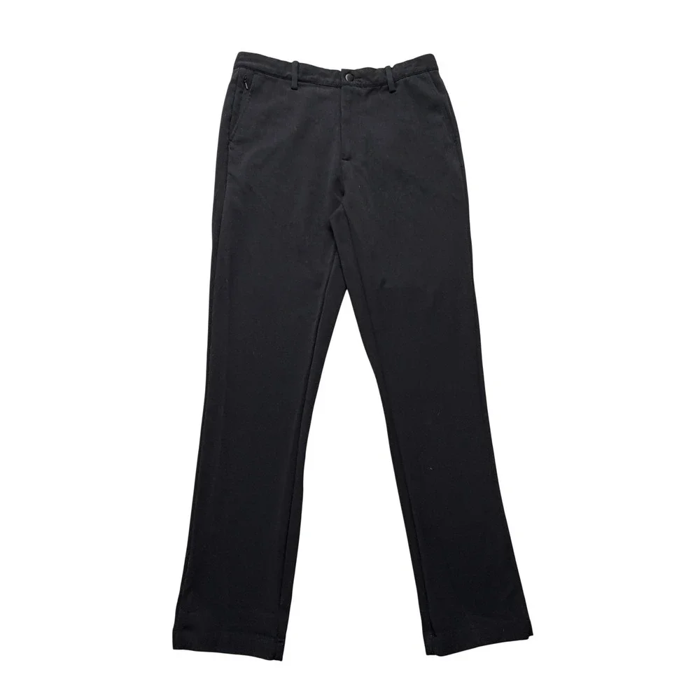 Quince Ultra-Stretch 24/7 Smart Pant Mens 30x30 Black Slim Dress Office LB82362