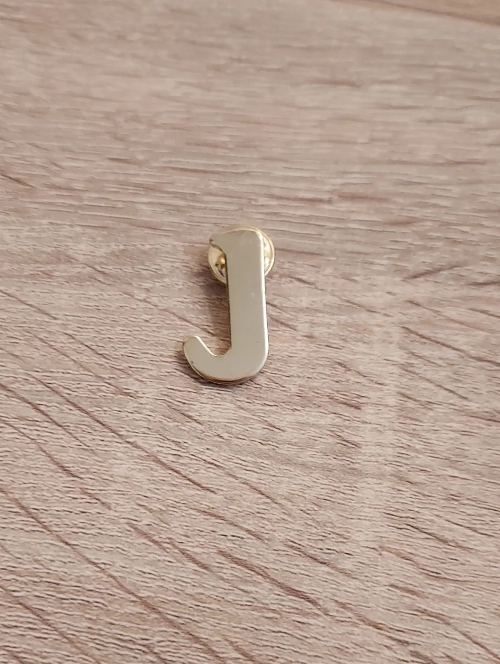 Gold Letter 'J' Lapel Pin - Women Jewelry