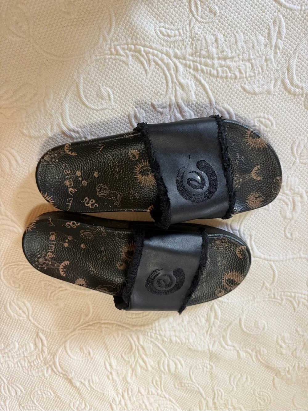 Calme by Johnny Was. New. Size 8 Black Women's Slide Sandals with Slip-On