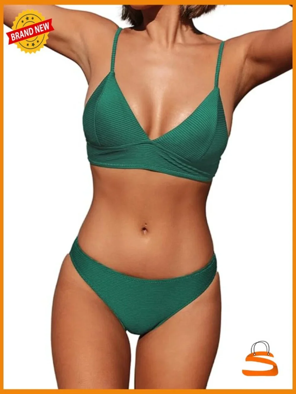 Sexy Triangle Bikini Set - Removable Pads - Adjustable Straps - Medium Stretch
