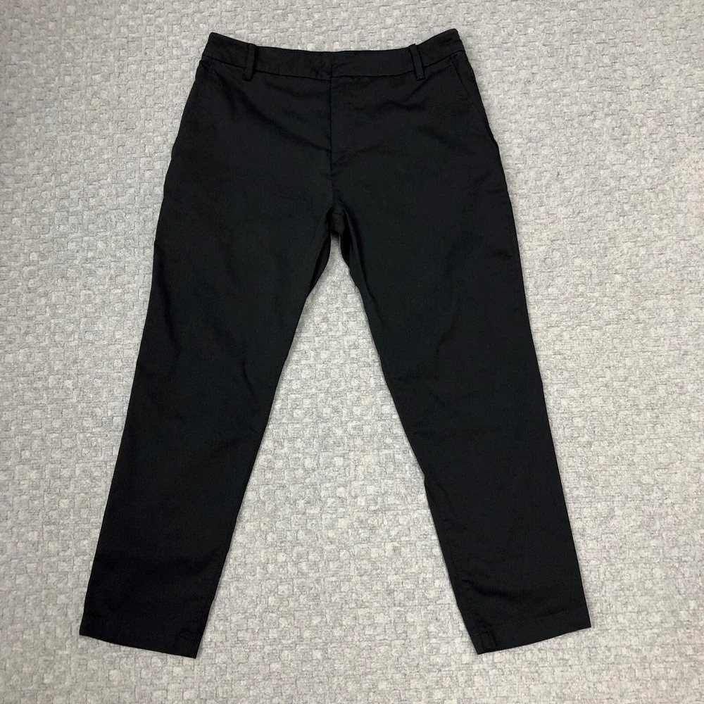 Birddogs Pants Mens 32x28 Black Chino Stretch Lined Flat Front Casual Golf Day