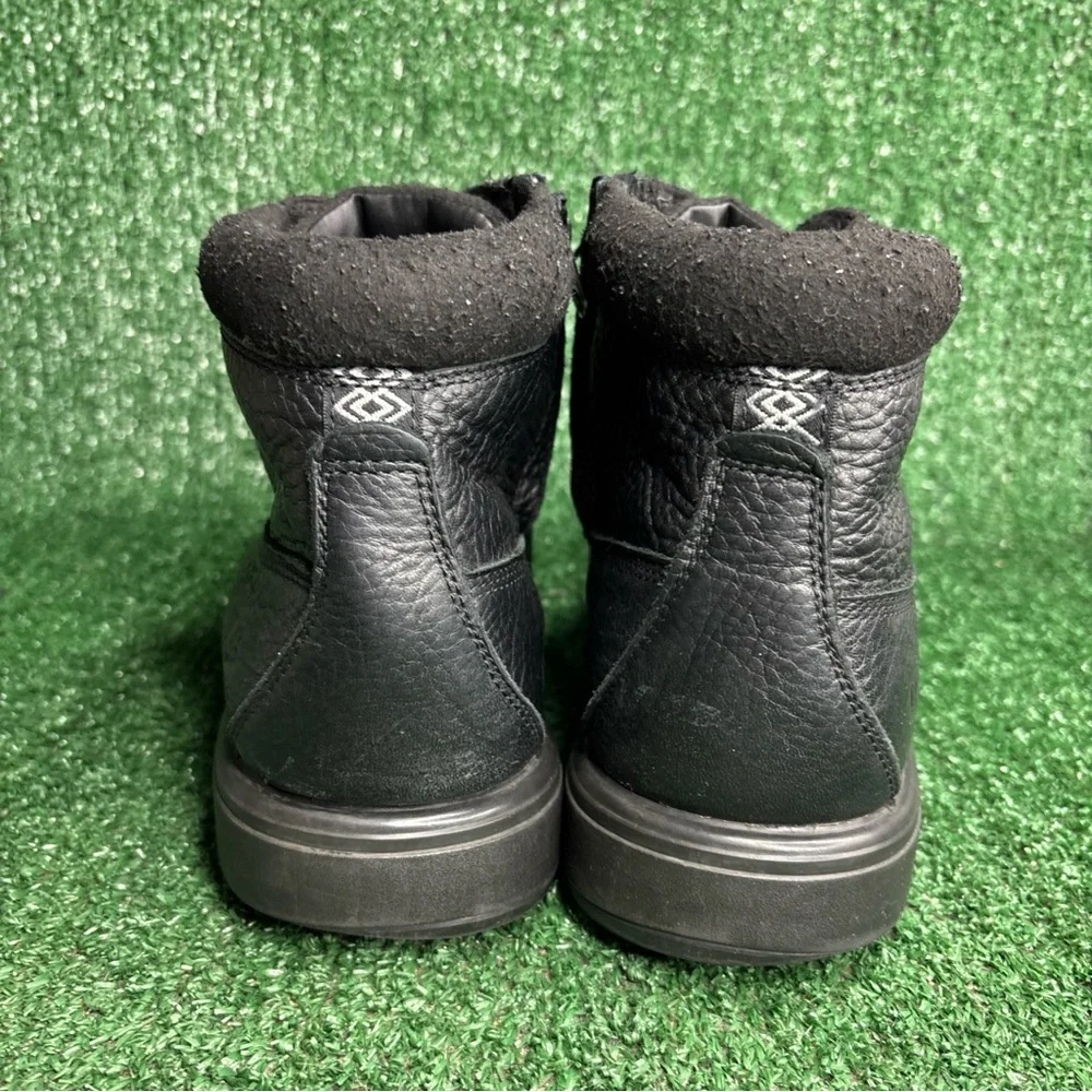 UGG Mens Biltmore‎ Mid Plain Toe Boots Black Leather Size 12 M
