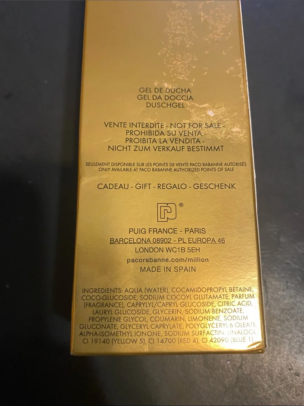 Paco Rabanne luxury shower