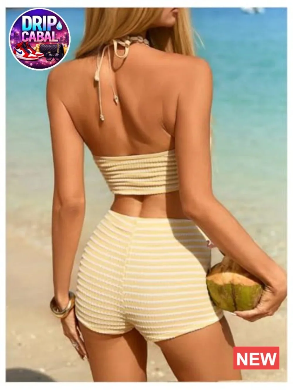 N/A striped tankini