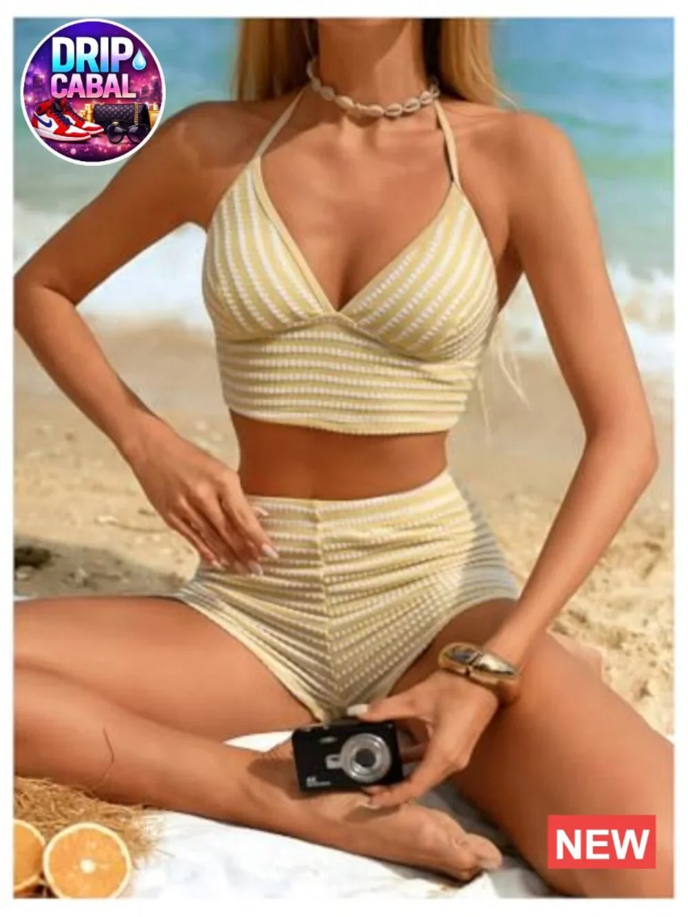 N/A striped tankini