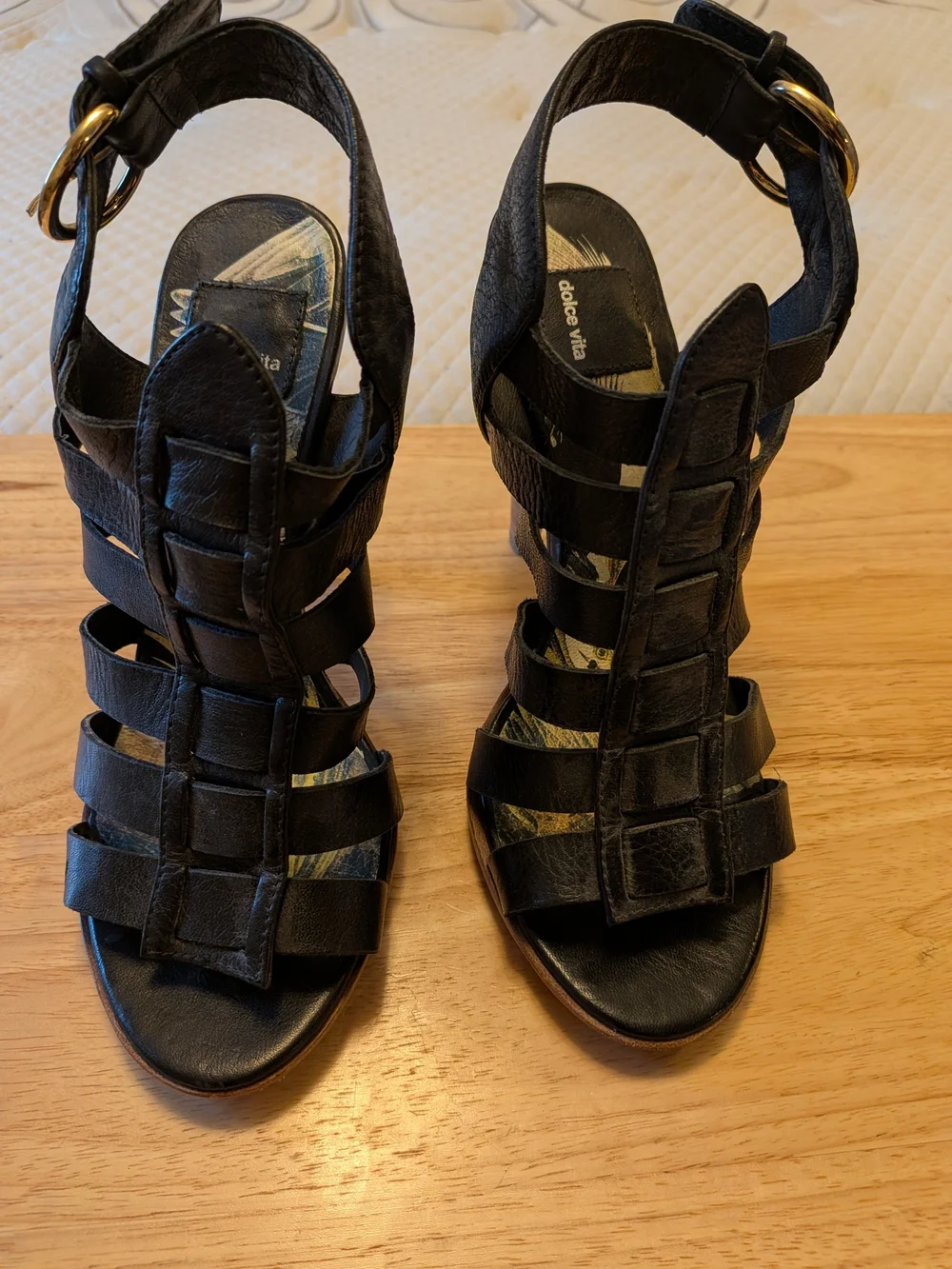 Dolce Vita Black Strappy Heels