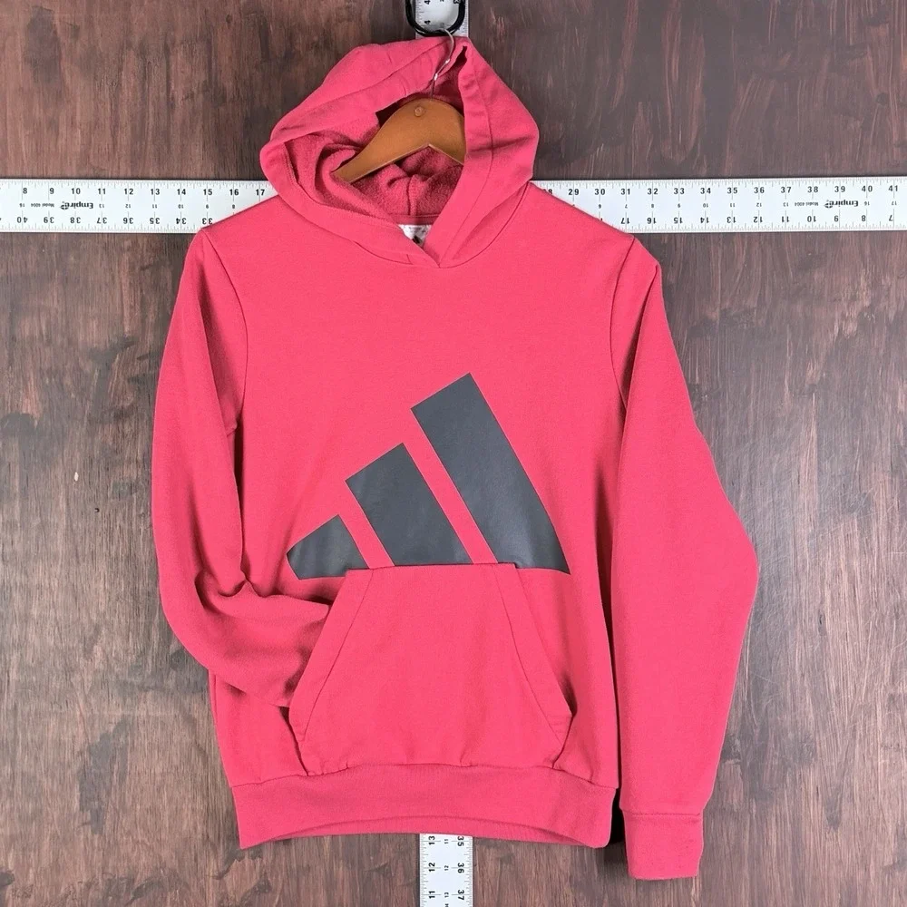 Adidas Essential Big Logo Pullover Hoodie Sweatshirt Fleece Youth Large‎ 14/16